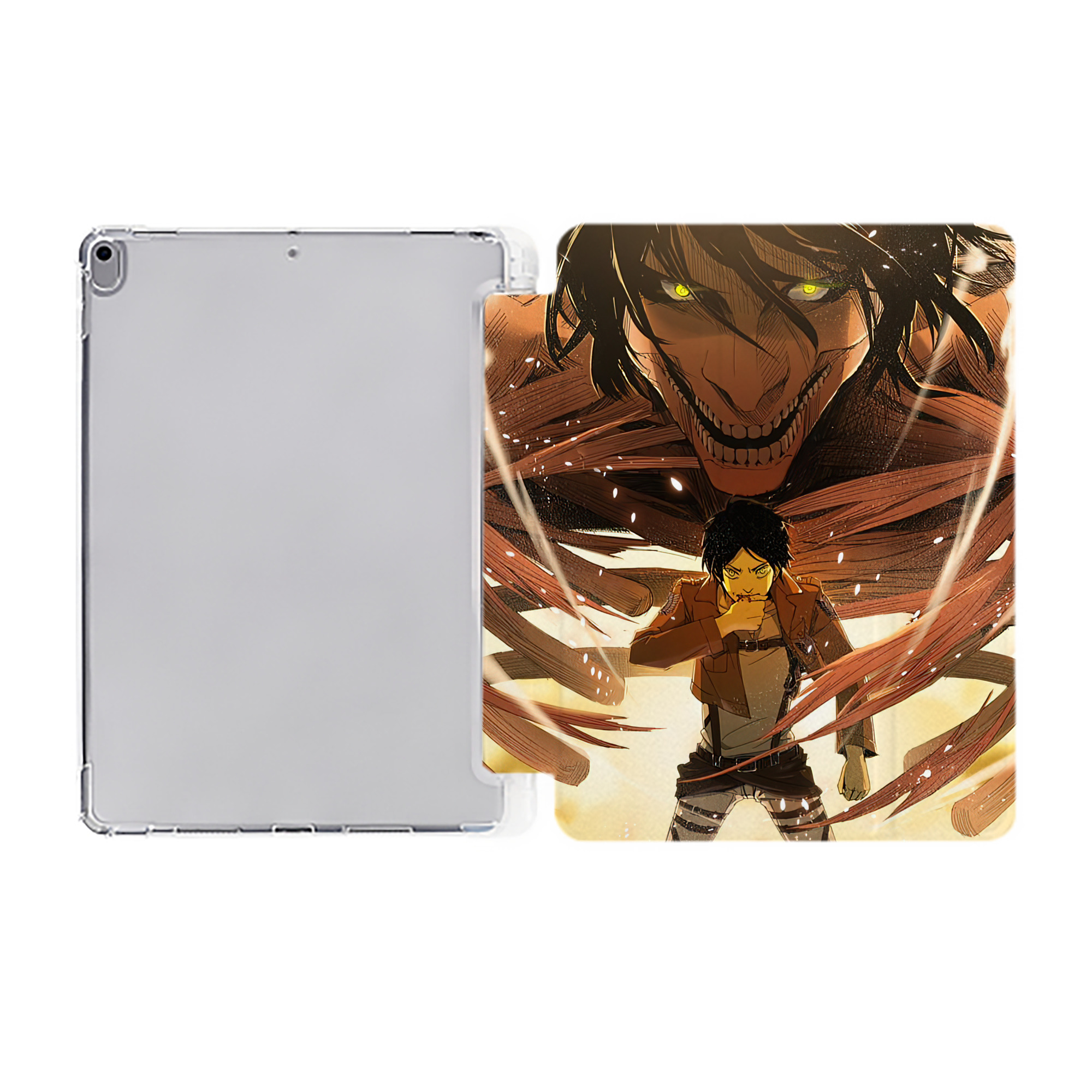 （画像用） 進撃の巨人 Attack on Titan IPad ケース ペン収納付き 三つ折りスタンド PUレザー×シリコン 対応機種9.5/10.5/10.9インチ